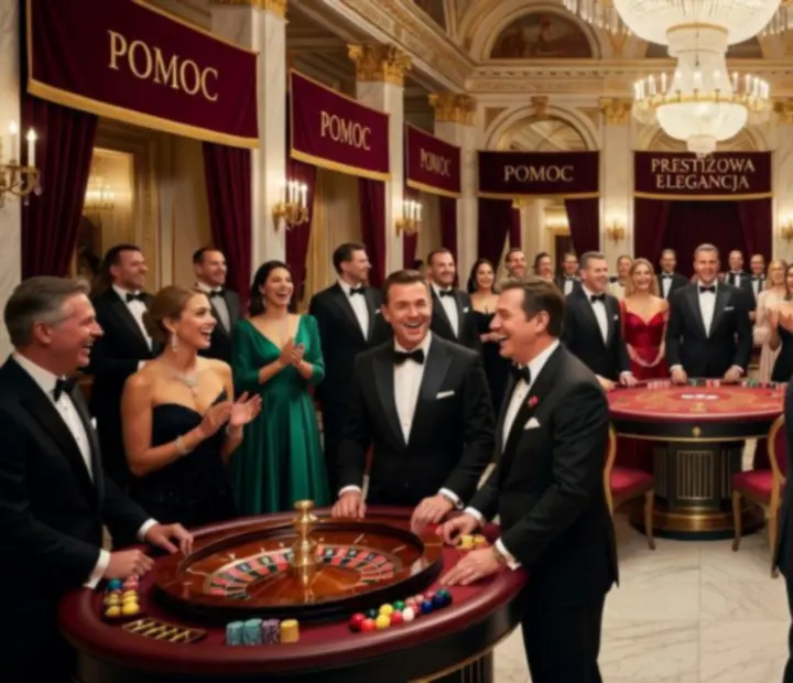 Bal charytatywny w formule casino night, gdzie goście wspierają cele dobroczynne przy stołach do gier